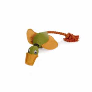 Beeztees Canvas Duck With Cord Orange 45cm