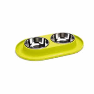 Beeztees Silicone Inox Diner Set Green
