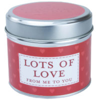 Lots of Love SentimentTin Candle