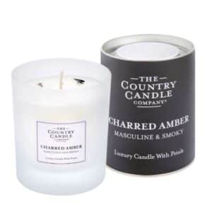 Charred Amber Pastel Glass Candle