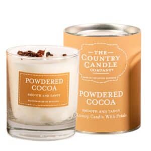 Powdered Cacao Pastel Glass Candle