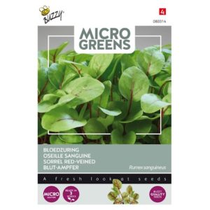Buzzy® Microgreens, Sorrel Red-Veined