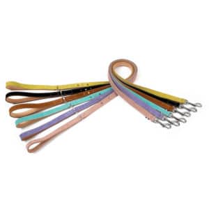 Suede Leash With Rhinestones And Studs - 110cm