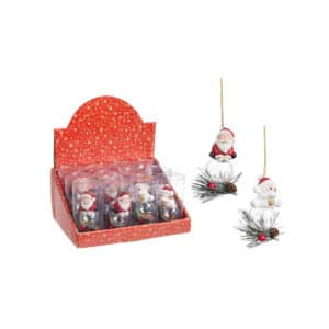 Chant Red Ball Snowman Santa D12cm