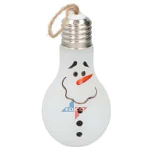 Xmas Lightbulb 5 LED Snowman