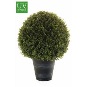 Artificial Boxwood Ball D50cm H68cm in Plastic Pot 27cm