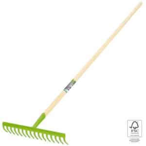 16-teeth rake with wooden handle 130cm