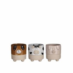 Pot Dog Cow Pig Assorted - H15cm