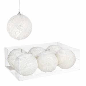 Jasmyne White Plastic Ball D80 Bauble
