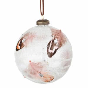 Glossy Plumage Glass Ball D100 Bauble
