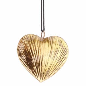Komal Gold Heart Ornament S