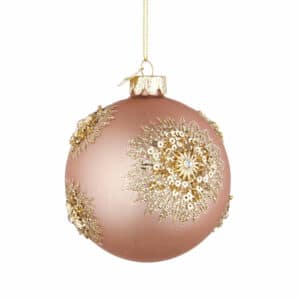 Fairy Gold Pink Glass Ball D80 Bauble