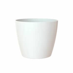 San Remo Pot With Wheels - White