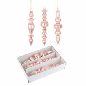 Motley Pink Glass Ornament Bauble