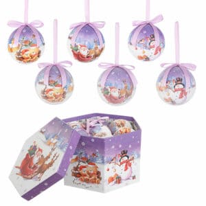 Box of 14 Baubles Lapponia Ball D7.5cm