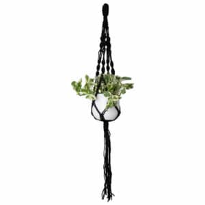 Macrame Single Spiral Knot Black 100cm