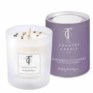 Lavender & Patchouli Pastel Glass Candle