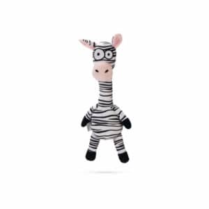 Beeztees Plush Dog Toy Zebra Yip Black/White 33cm
