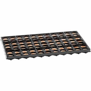 Coco Plug Tray 55 x 33 x 3 cm w/ 77 coir pellets