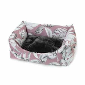 Rodi Rectangle Pet Bed Floral Antique Pink