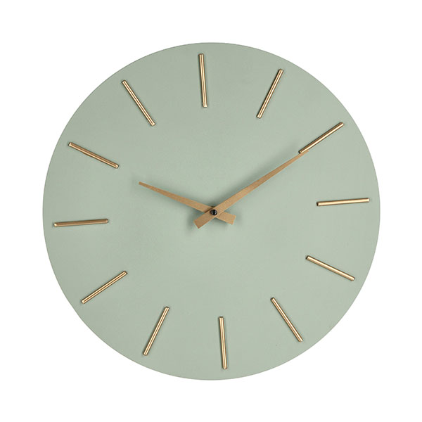 Timeline Sage Green Wall Clock D40cm Sherries Estates