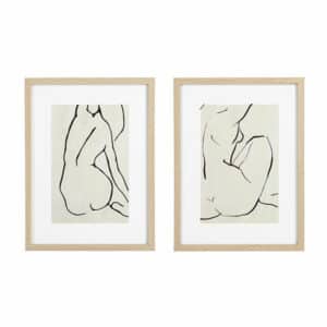 Set of 2 Refined Painting With Frame