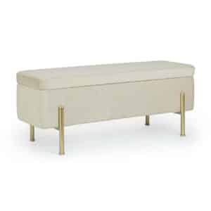 Irina Natural 2 Seats Bench With Storage