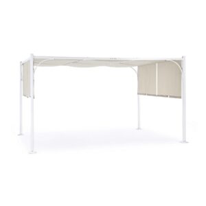 Slide White-Taupe Gazebo 3x4