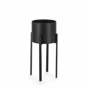 Round Plant Holder Ester Black Small