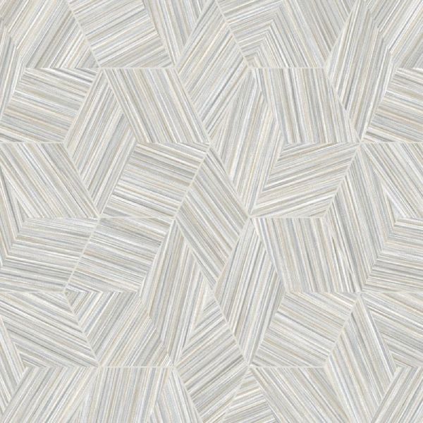 Hexagon Wallpaper Gray 10.6m2 Sherries Estates