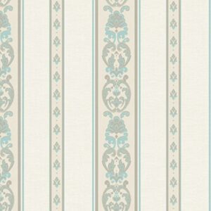 Classic striped ornament wallpaper L. Blue