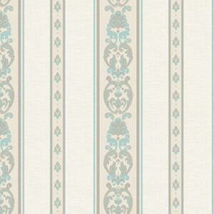 Classic striped ornament wallpaper L. Blue