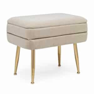 Pavlina Beige Storage Single Bench