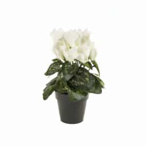 Artificial Cyclamen bush 25cm cream