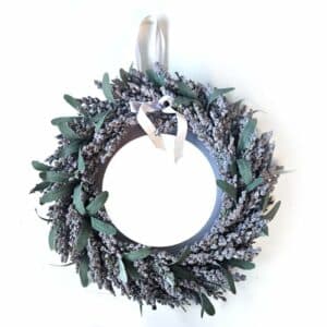 Artificial Lavender Wreath D34cm