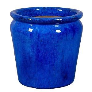 Stockholm 7-95B Blue Round Planter