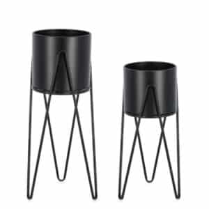 Black Round Madelyn Flower Holder