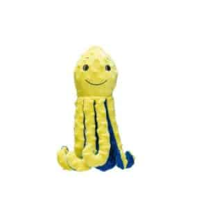 Beeztees Octopus Amy Yellow Plush Dog Toy 25cm
