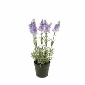 Artificial Lavender In Pot 28cm Light Blue