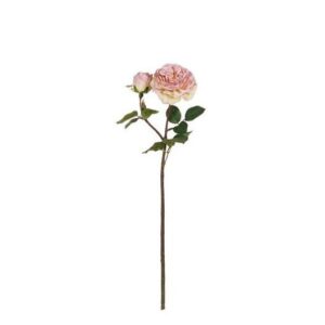 Artificial English Rose Light Pink - 49cm