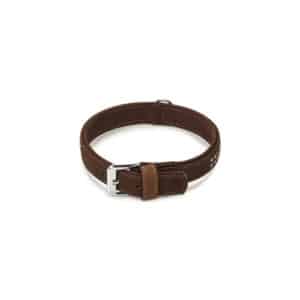 Beeztees Buffalo Leather Dog Collar Brown 50cm x 3cm