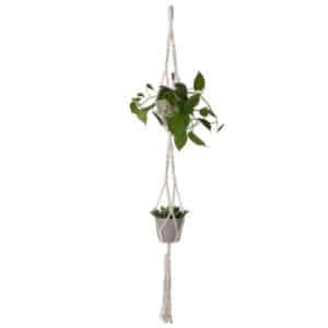 Macrame Double Square Knot White 120cm