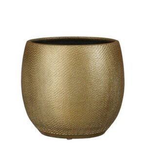Porto pot round gold metallic - h23xd22,5cm