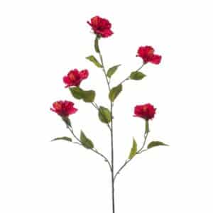 Artificial Hibiscus branch x5 red 115cm