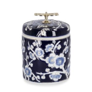 Meng Vase Blue and White With Lid H16cm