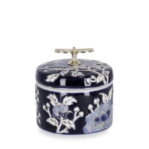 Meng Vase Blue and White With Lid H11cm