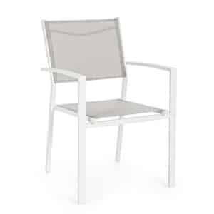 Hilde White Cloud Chair With Armrest