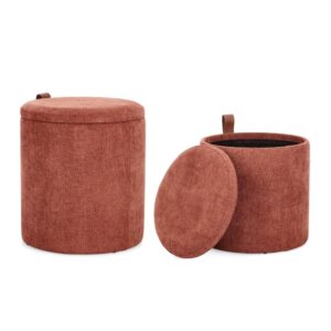 Pouf with Storage Katia Ginger Orange