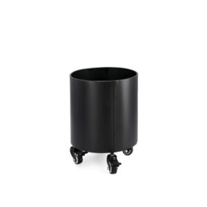 Plant Stand Haik with Wheels Round Black Small