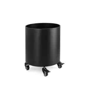 Plant Stand Haik with Wheels Round Black Medium